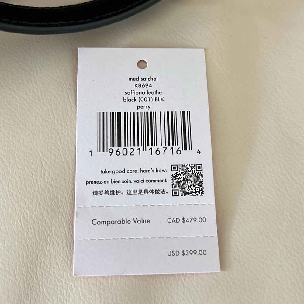 Kate Spade Perry Medium Satchel Saffiano Leather Black LIKE NEW CONDITION - Picture 12 of 15